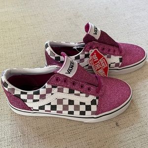 NWT Vans Kids Pink Sparkled Sneakers